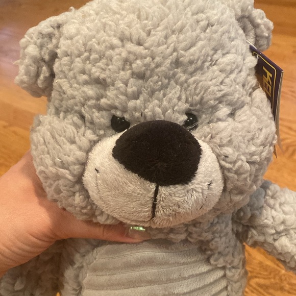 Kellytoy gray stuffed teddy bear - Picture 4 of 5